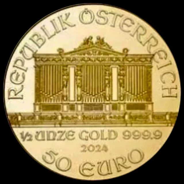 Goldmünze 1/2 Halbe Unze/oz 999.9 Gold  „Wiener Philharmoniker“ 2024 3