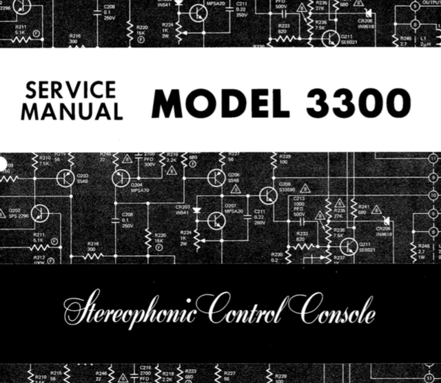 MARANTZ 300DC SCHEMATIC Diagram Service Manual Repair Schematic Circuit ...