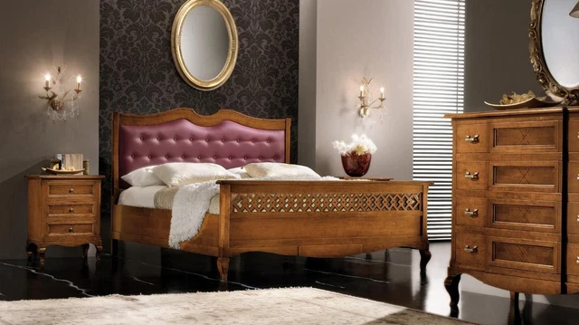 Chambre à Coucher Lit Table de Chevet Double Coussin Lits Set Groupe Ensemble