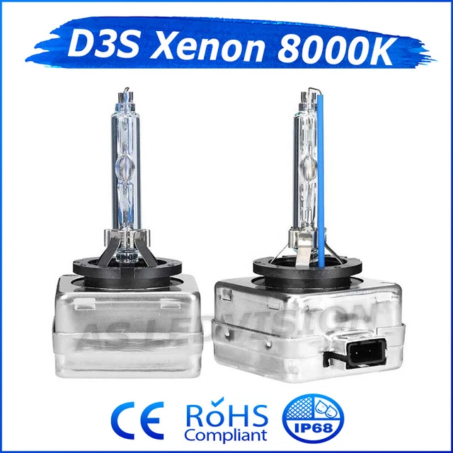 VW Phaeton 3D 2011-2016 Pair D3S Headlight Bulbs 35W Xenon Light Ice Blue 8000K