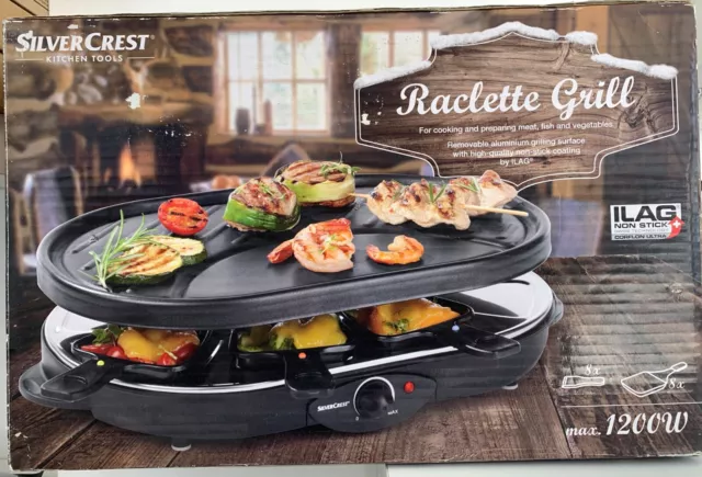 1200W Electric Indoor Raclette Grill and Crepe Maker