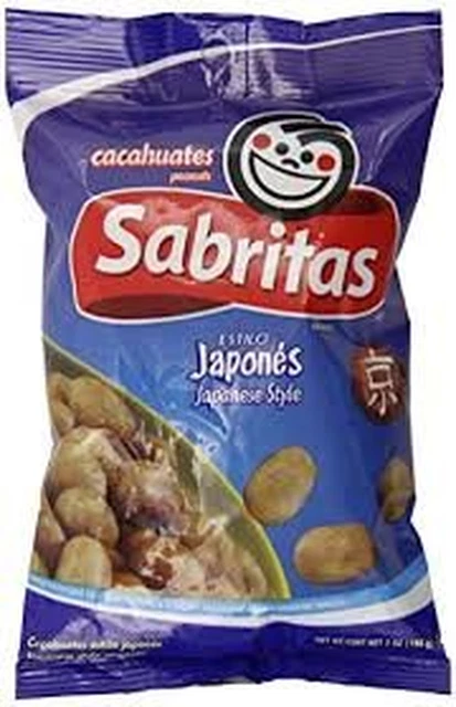 Sabritas Japanese Style Peanuts 7Oz Bag (Pack of 6)