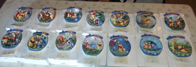 Bradford Exchange Winnie the Pooh Hunnypot Adventures 3D Plates COMPLETE SET