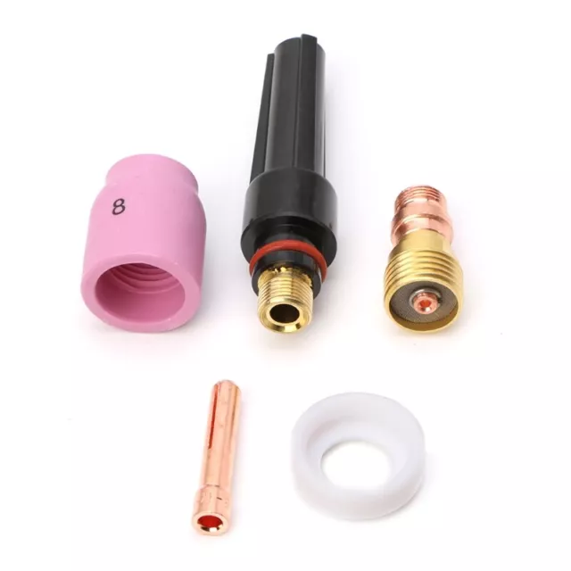 5PCS Tig Welding Torch Stubby Cup Collet Body Lens Kit