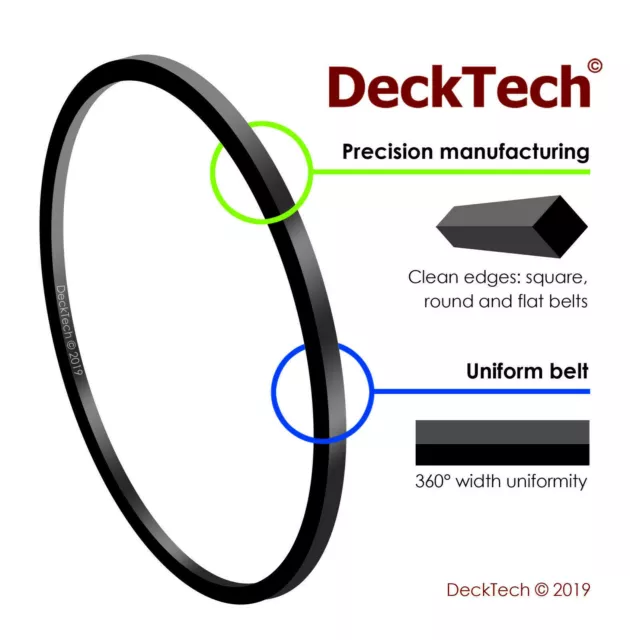 DeckTech® Replacement Belts for Sony TC-WE505 TCWE505 TC WE505 Cassette Deck 2