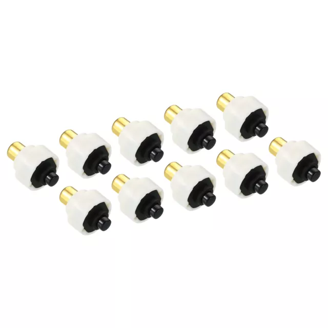 17mm Latching Push Button Switch, 10 Pcs Electric Torch Tail Switch, Black