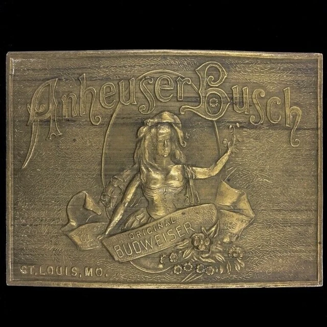 Vintage NOS Antico Anheuser-Busch Originale Budweiser Della Birra Co Fibbia