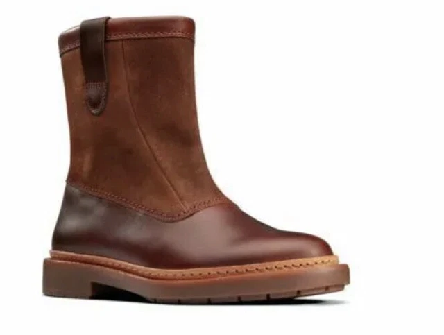 CLARKS TRACE FAWN Ladies Dark Tan Leather Boots UK Size 5 D EUR 38 RRP 105 44.99 PicClick UK