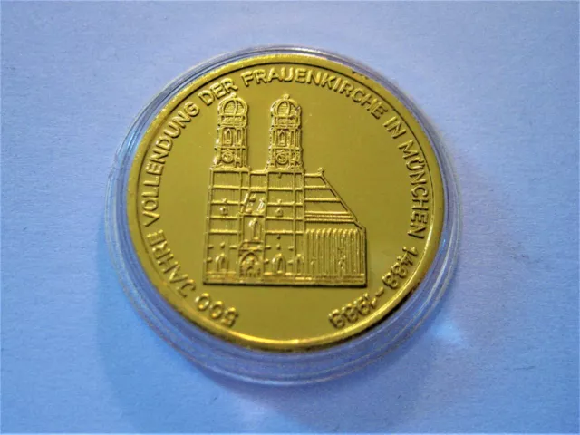 Medaille  500 Jahre Vollendung der Frauenkirche in Münzen  PP  in Münzkapsel