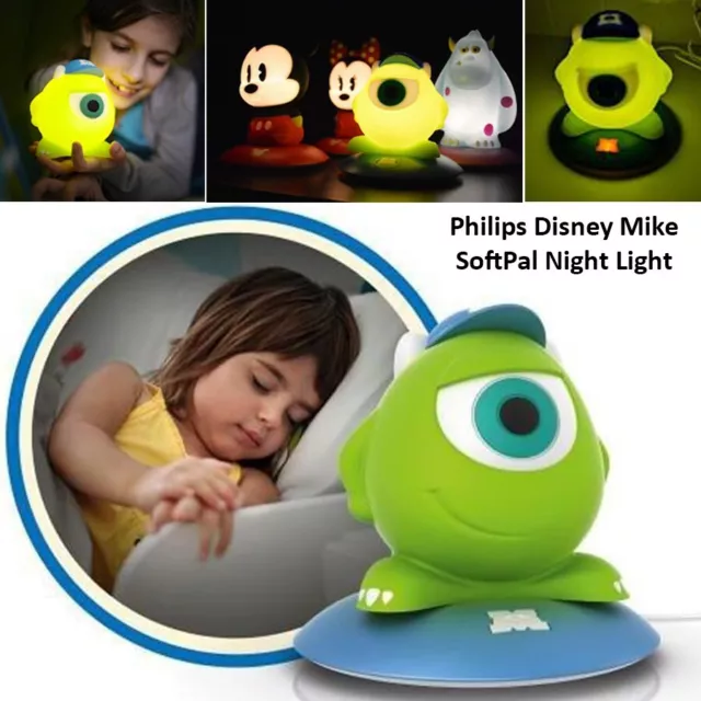 Philips Disney Mike SoftPal Guided Night Light and Table Lamp, 1 Watt Integrated