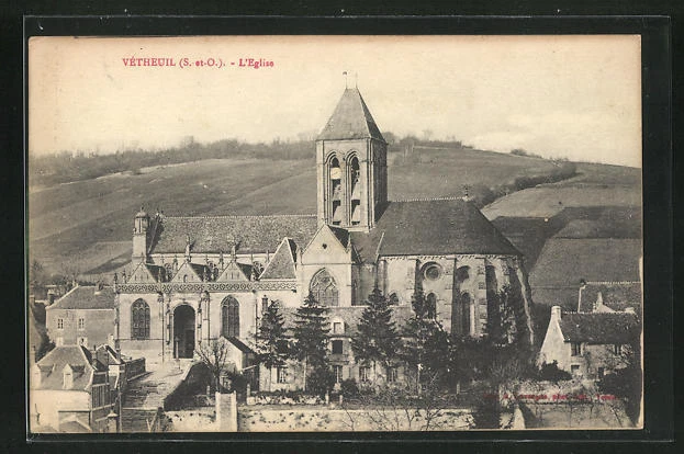 CPA Vetheuil, l´Eglise