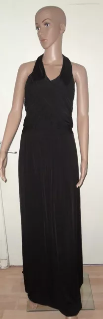 Size 18, Eur 46, Black Halter-Neck Maxi Dress, Monsoon Label, Bnwt, Rrp £139,