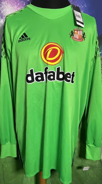 Sunderland FC Torhüter Adidas Shirt 2016-17 brandneu mit Etikett 2xl