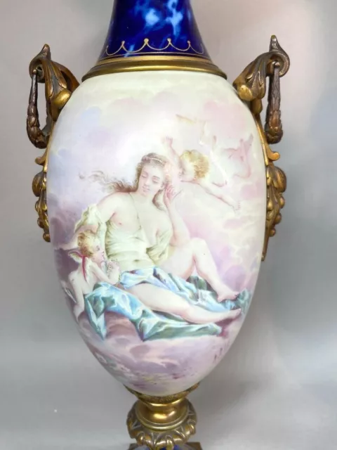 Pair of Large French Sevres Porcelain Vases - Mid 19th Century 3