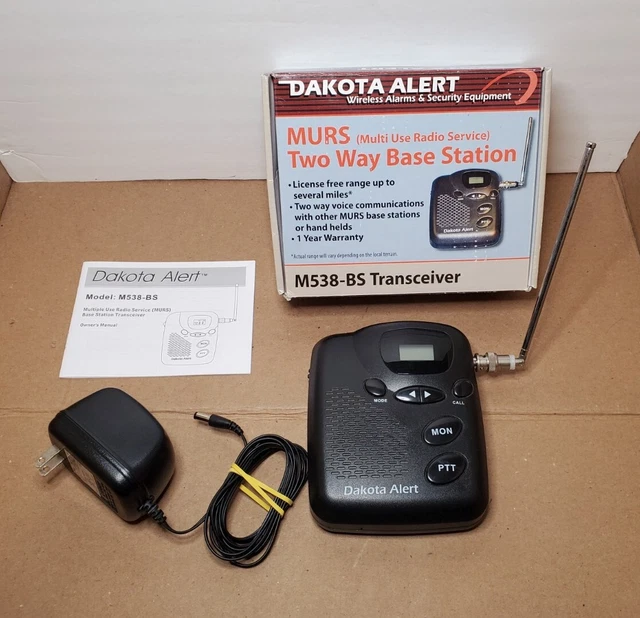 Dakota Alert M538-BS 2-Way Base Station MURS Transceiver Complete In Box!
