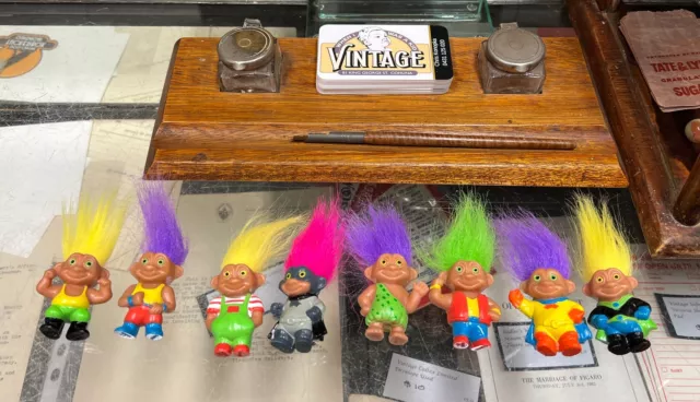 SOMA Troll Dolls Lot of 8 Vintage Fun Collection 2" trolls Multi-Color