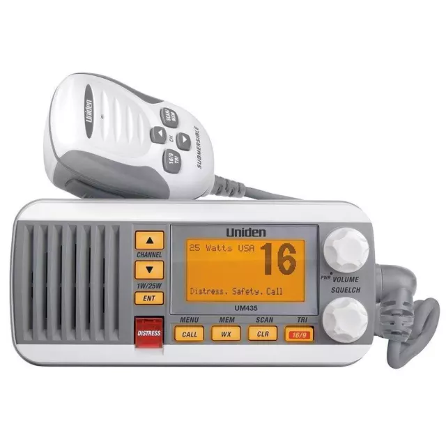 Uniden Fived Mount VHF Radio White #UM435