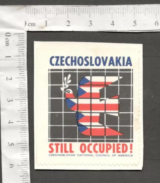 AOP Czechoslovakia vintage poster stamp Czechoslovakia STILL OCCUPIED