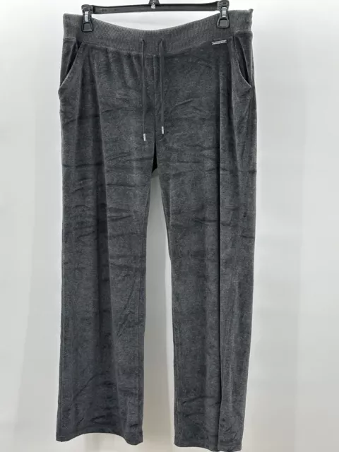 Colsie Pants Women's Large Gray Crossover Ribbed Flare Lounge NWT