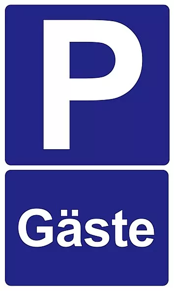 ABVERKAUF!!  Privatparkplatz - P-Gäste - Schild 15x25cm 5mm PVC!