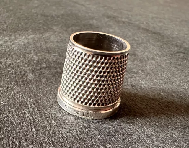 dé à coudre de tailleur en argent sterling / taille 1,9 cm