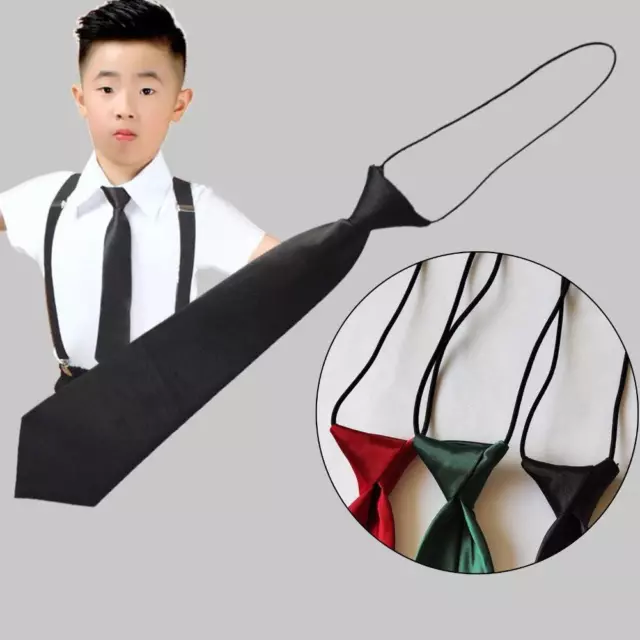 Cravatta collo elastica raso per ballo di nozze cravatte battesimo bambini bambini M0T8