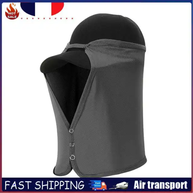 Sunshade Cap Quick-Drying Outdoor Neck Protection Face Cover (Dark Gray)