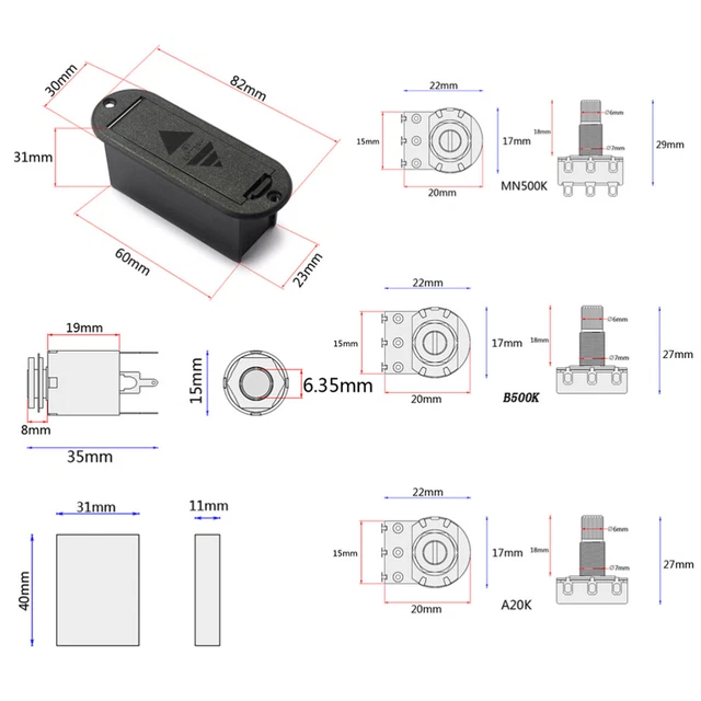 Equalizzatore 5 Bande Per Chitarra Con LCD - Preamplificatore Piezo, Display, Nero - Foto 6