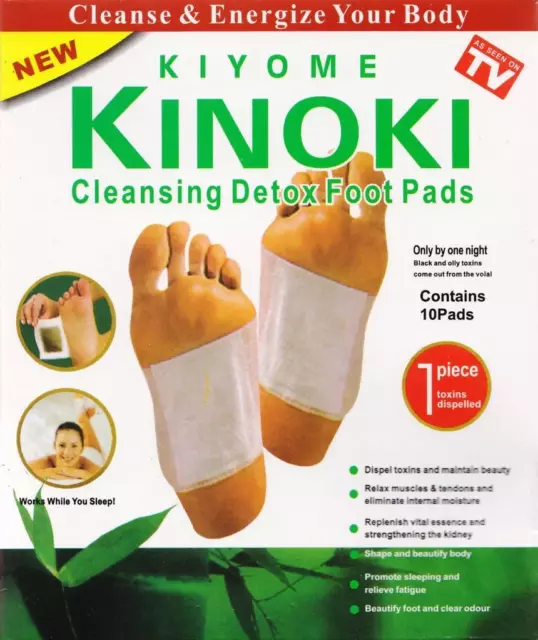 10X Kinoki Herbal Detox Foot Pads Detoxification Cleansing Patches  FREE SHIP