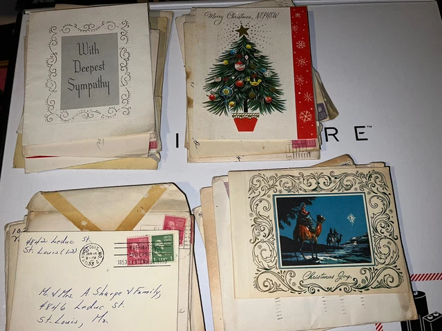 70+ Sympathy Greeting Cards To African American Family 1953 St Louis Harston Fam