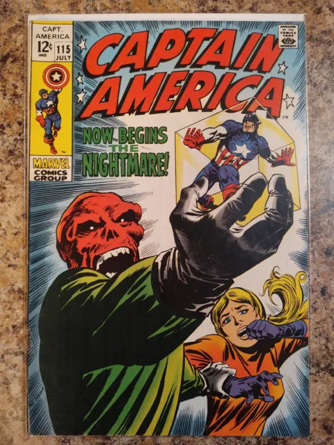 CAPTAIN AMERICA #115! FN/VF! Final 12¢ Issue Red Skull Marie Severin Marvel 1969
