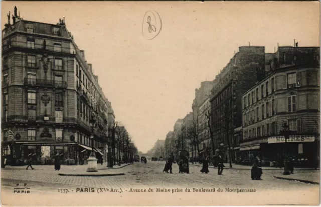 CPA PARIS 14e -Avenue du Maine prise du Boulevard du Montparnass (56396)