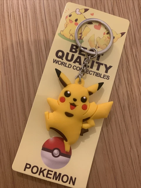 Neu Pokémon Schlüsselanhänger 3D Metallring | Silikon Gummi |  Pikachu