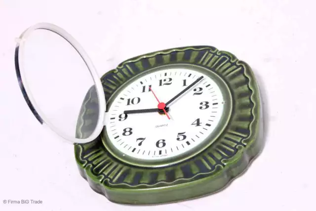 RETRO 60er Jahre Wanduhr Keramikuhr Küchenuhr / German Wall Clock Kitchen Clock