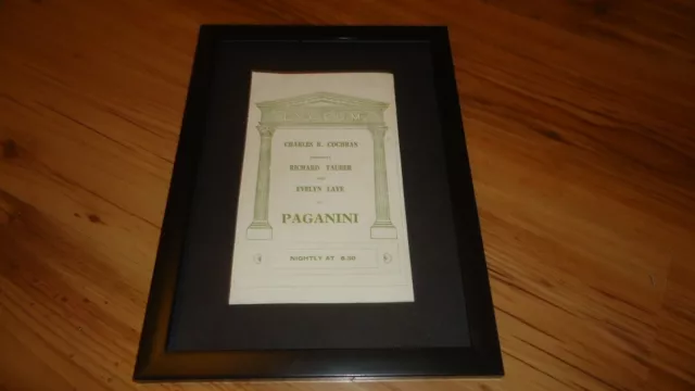 PAGANINI richard tauber/evelyn laye london lyceum 1937-framed original advert