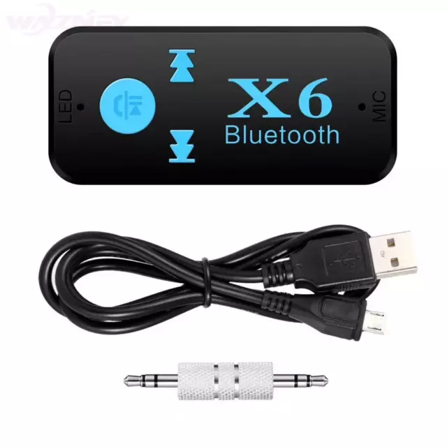 Receptor de audio inalámico auxiliar para coche Bluetooth adaptador transmisor 3