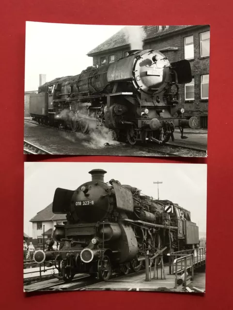 2 x DDR Eisenbahn Foto 1969 DB Dampflok BR 011 065-0 und 018 323-6 ( 62022