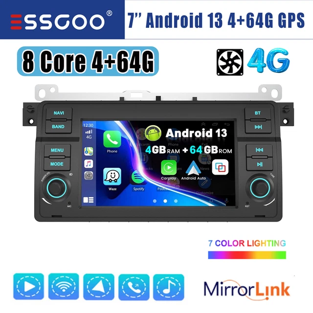 Autoradio Android 13 Con CarPlay Wireless Per Smart Fortwo 451 2005-2010 - Schermo 9", 4+64GB, Telecamera Posteriore
