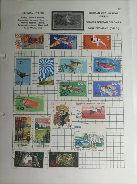 Nice DDR Stamps Page Vintage VTG Lot Collection