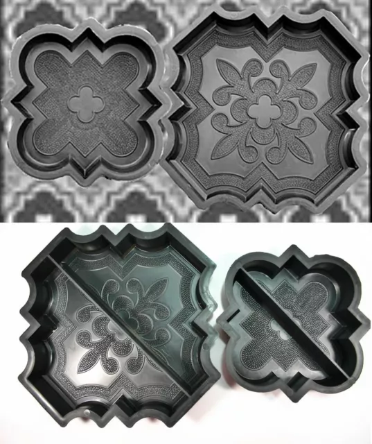 4 encofrados moldes para placas decorativas Orient no 200