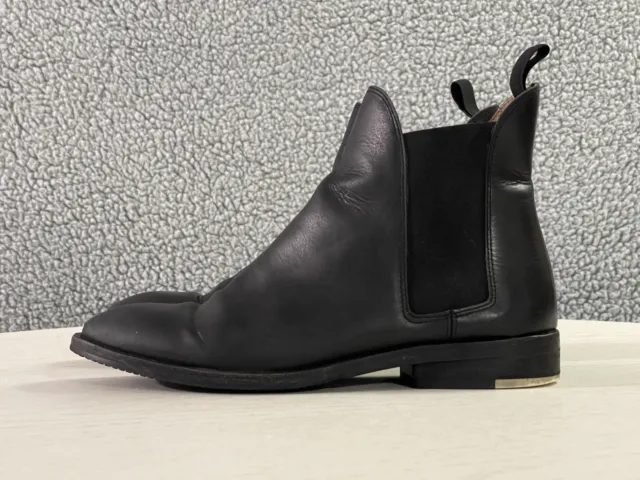 Everlane Chelsea Boots Women's Size 7 Black Leather Pull On Ankle Bootie Italy