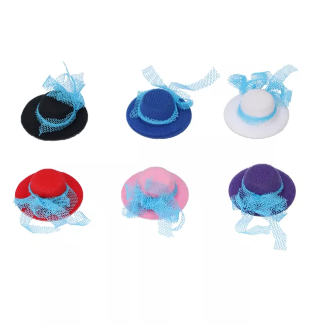 Dollhouse Pretend Play Toys 1:12 Scale Mini Dollhouse Hat Pretend Play 6 Colors