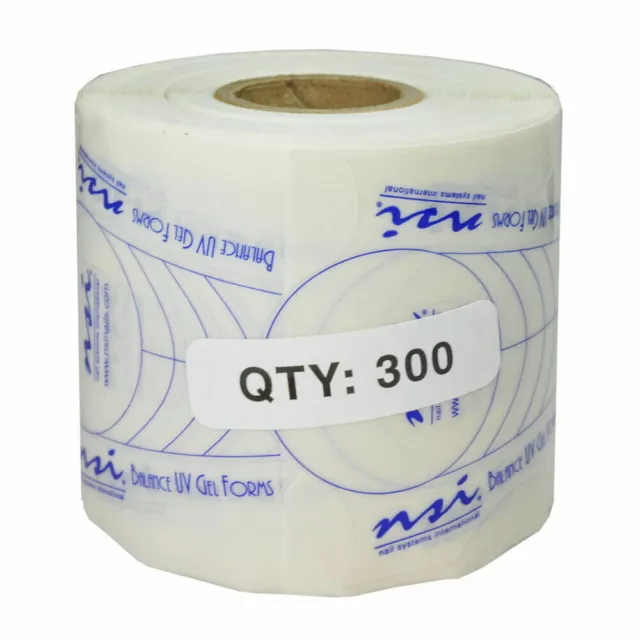 NSI Balance Clear UV Gel Forms -  N3732 300ct/Roll