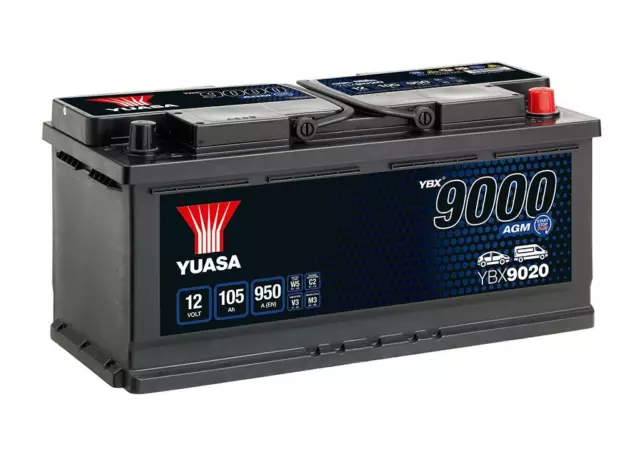 YBX9020 batterie pour UNIVERSAL BATERIA YUASA 105AH EN 950A AGM 393X175X190