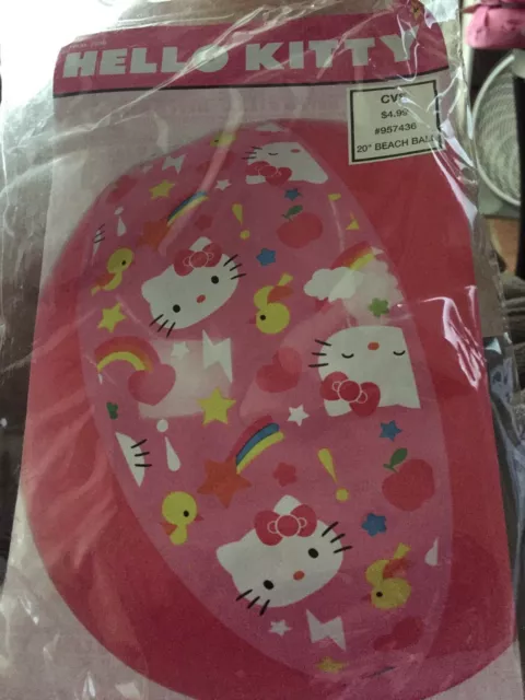 Ball de plage gonflable neuf en Pkg Hello Kitty 12,75 pouces de diamètre par Sanrio