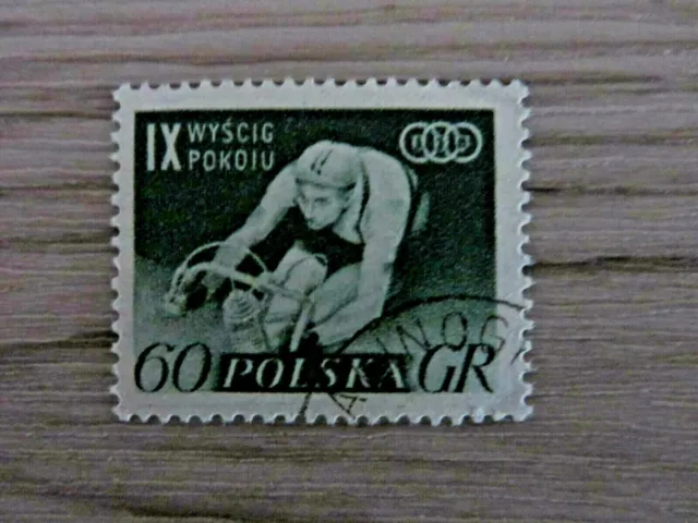 Briefmarken Polen, gestempelt 1956, 9.Internationale Radfernfahrt,1 Wert