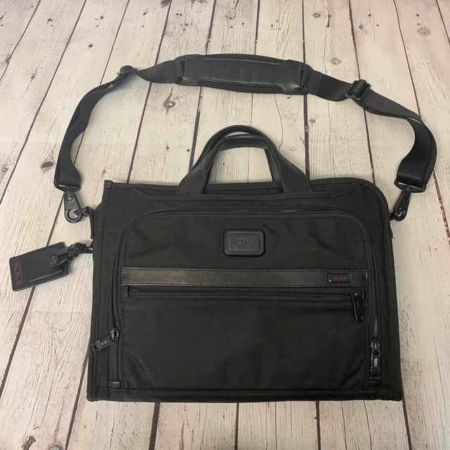 Tumi Men's Alpha 2 Slim Deluxe Portfolio 100% Nylon With Leather Trim