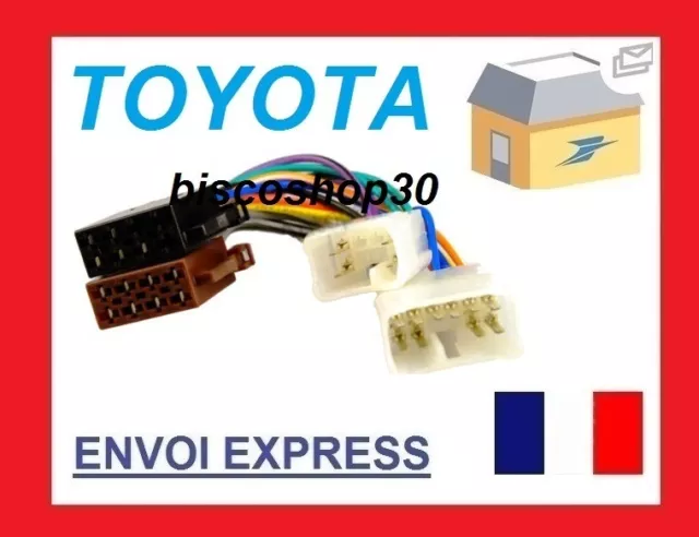 Cable Adaptateur Faisceau ISO autoradio voiture Toyota