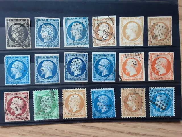 Lot de timbres Classiques de  France Napoléon et Céres - Belle cote