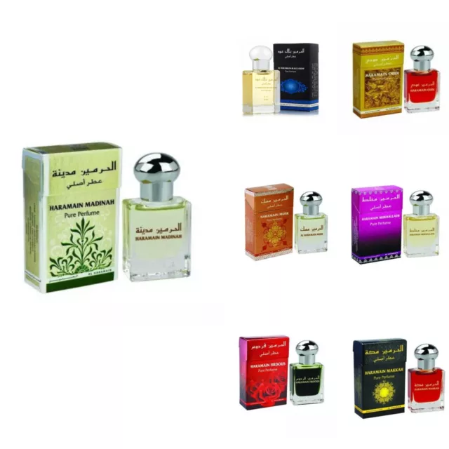 Aceite de perfume Al Haramain 15 ml fragancias árabe- Oud, misk, almizcle